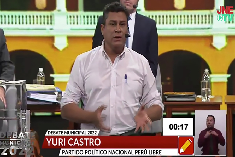 Debate Electoral 2022: Yuri Castro  candidato de Perú Libre